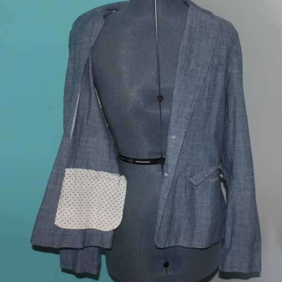 Merona Blazer Large with Polka Dot Lining - Picture 3 of 5